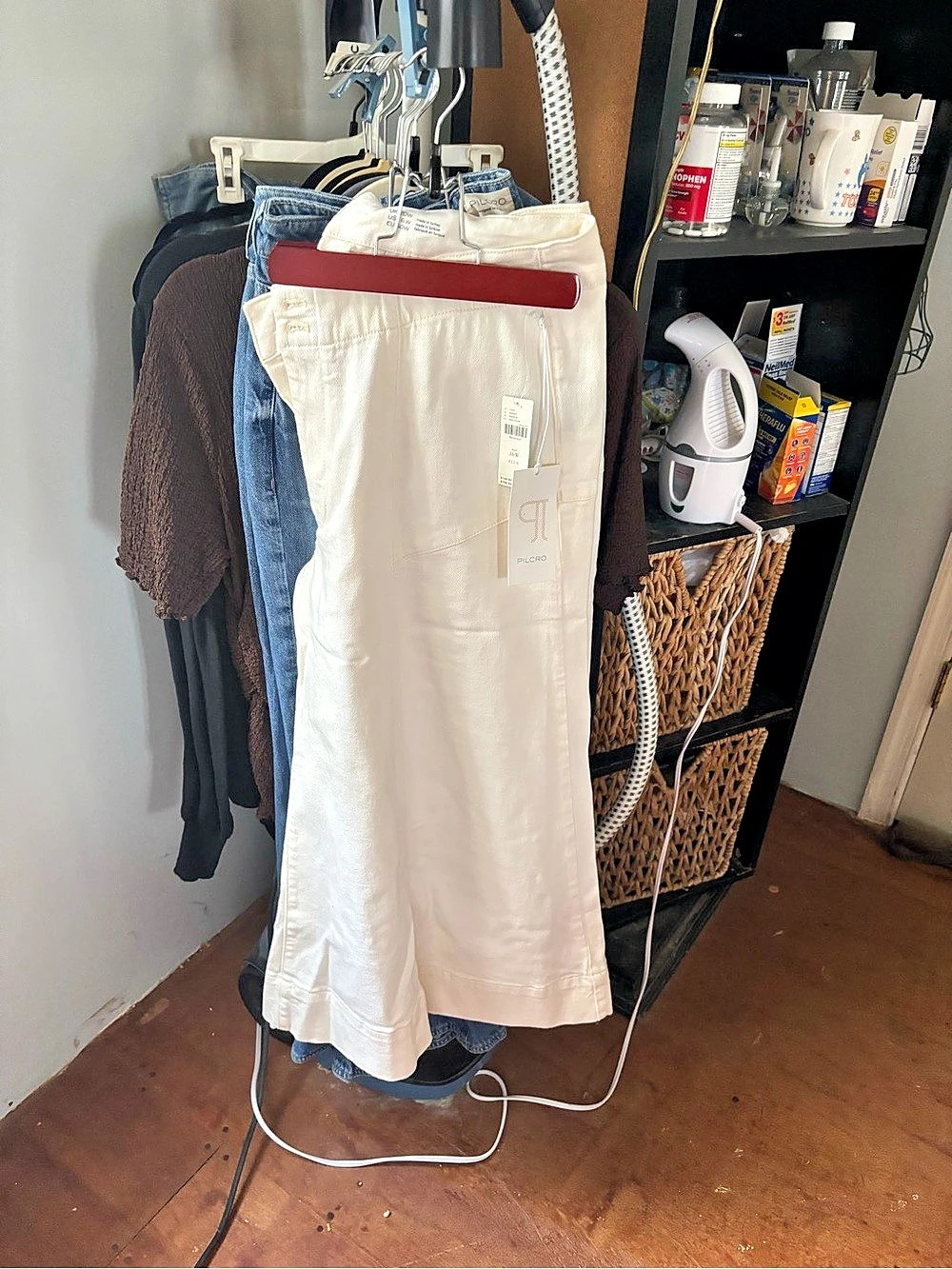 Pilcro Wide Leg Pants in White Size 16W NWT